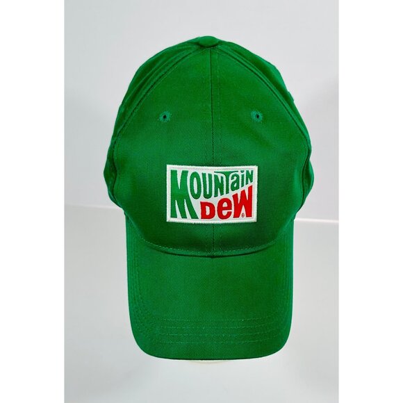 Mountain Dew Logo Green Adjustable Baseball Cap Cotton Unisex One Size Clean Sod - Picture 6 of 11